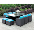 Primo International 11 Pc. Patio Dining Table Set | Meri Furniture