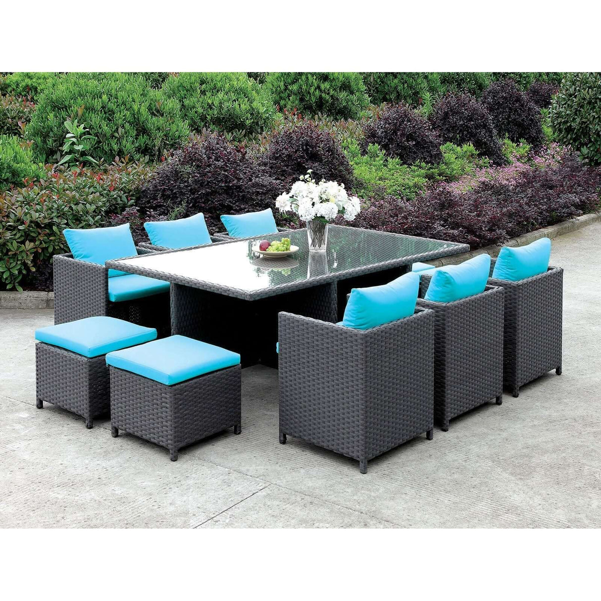 Primo International 11 Pc. Patio Dining Table Set | Meri Furniture