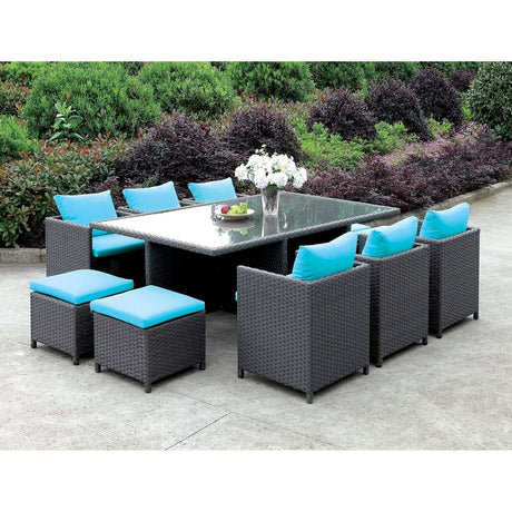 Primo International 11 Pc. Patio Dining Table Set | Meri Furniture