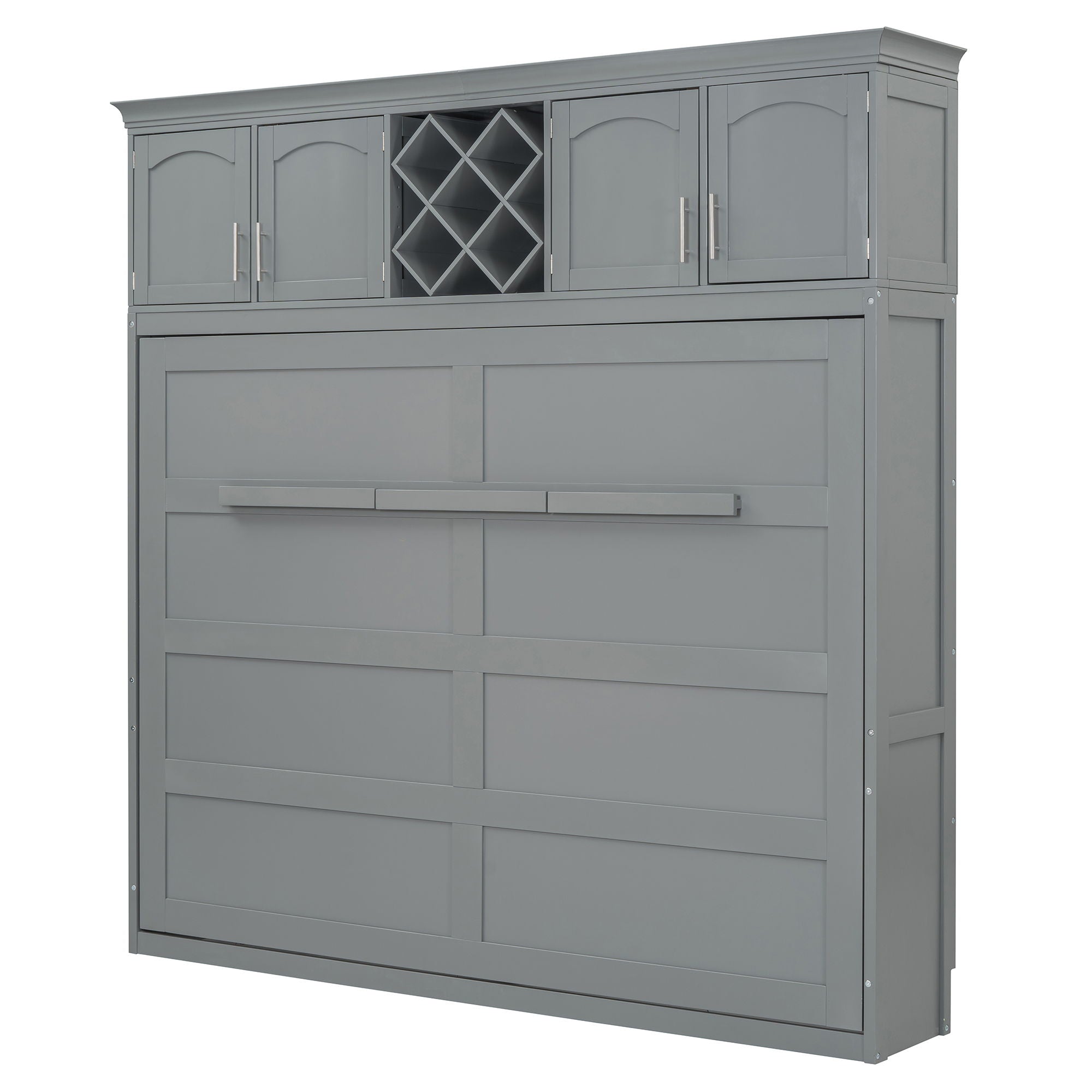 Murphy Wall Bed With Top Cabinets & Wine Rack