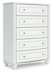 Kozlani - Five Drawer Chest - White
