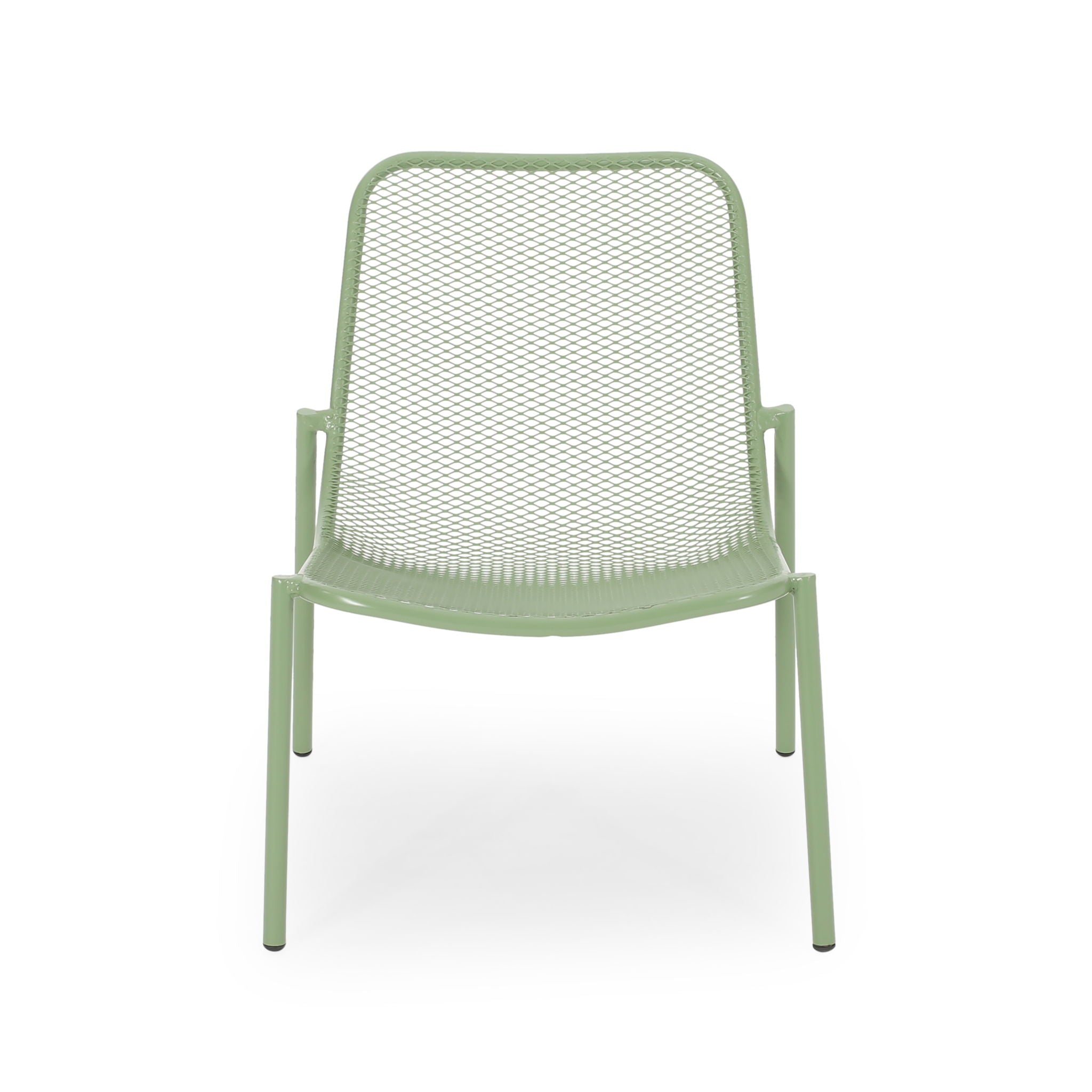 Outdoor Iron Chair With Mesh Design