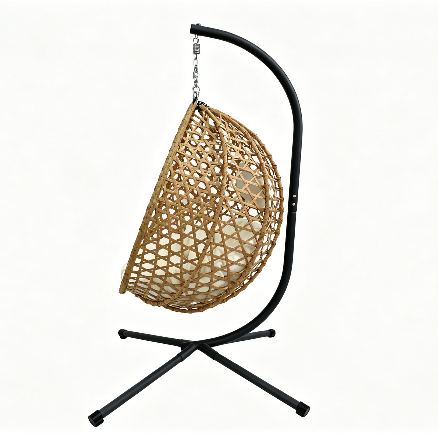 Outdoor Folding PE Rattan Hanging Egg Chair