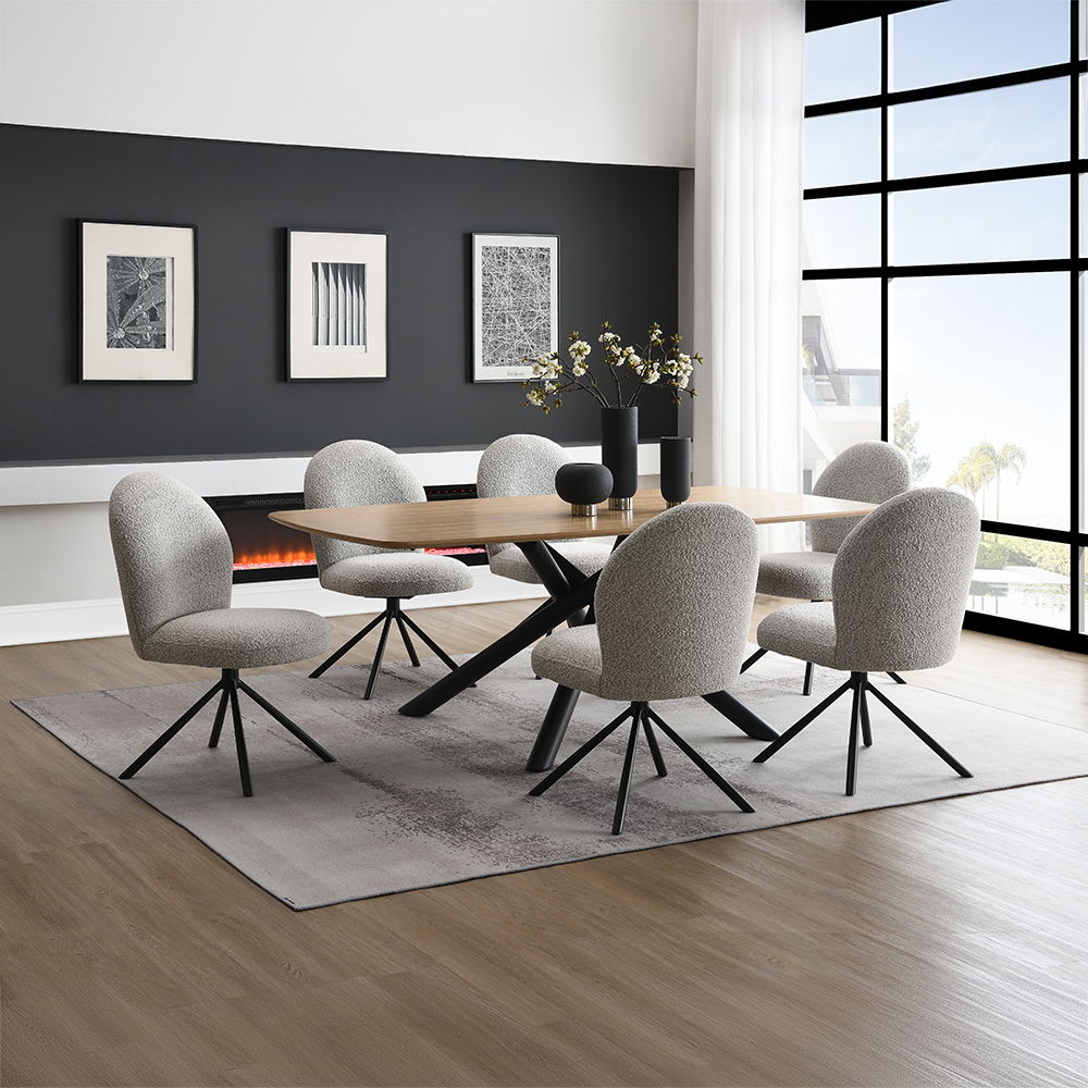 Lawton - Dining Table - Natural & Black