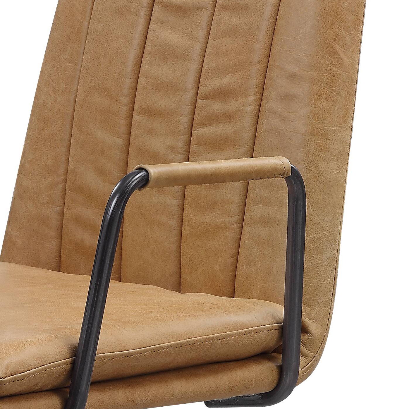 Eclarn - Top Grain Leather Office Chair - Brown