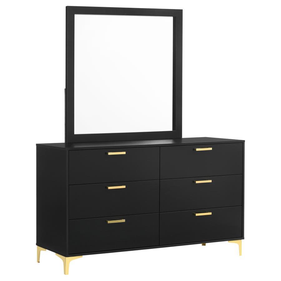 Coaster Fine Furniture Kendall - 6-Drawer Dresser With Mirror | Meri Furniture