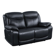 Ralorel - Motion Loveseat - Black Top Grain Leather