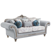 ACME Pelumi - Sofa - Light Gray Linen & Platinum - Finish | Meri Furniture