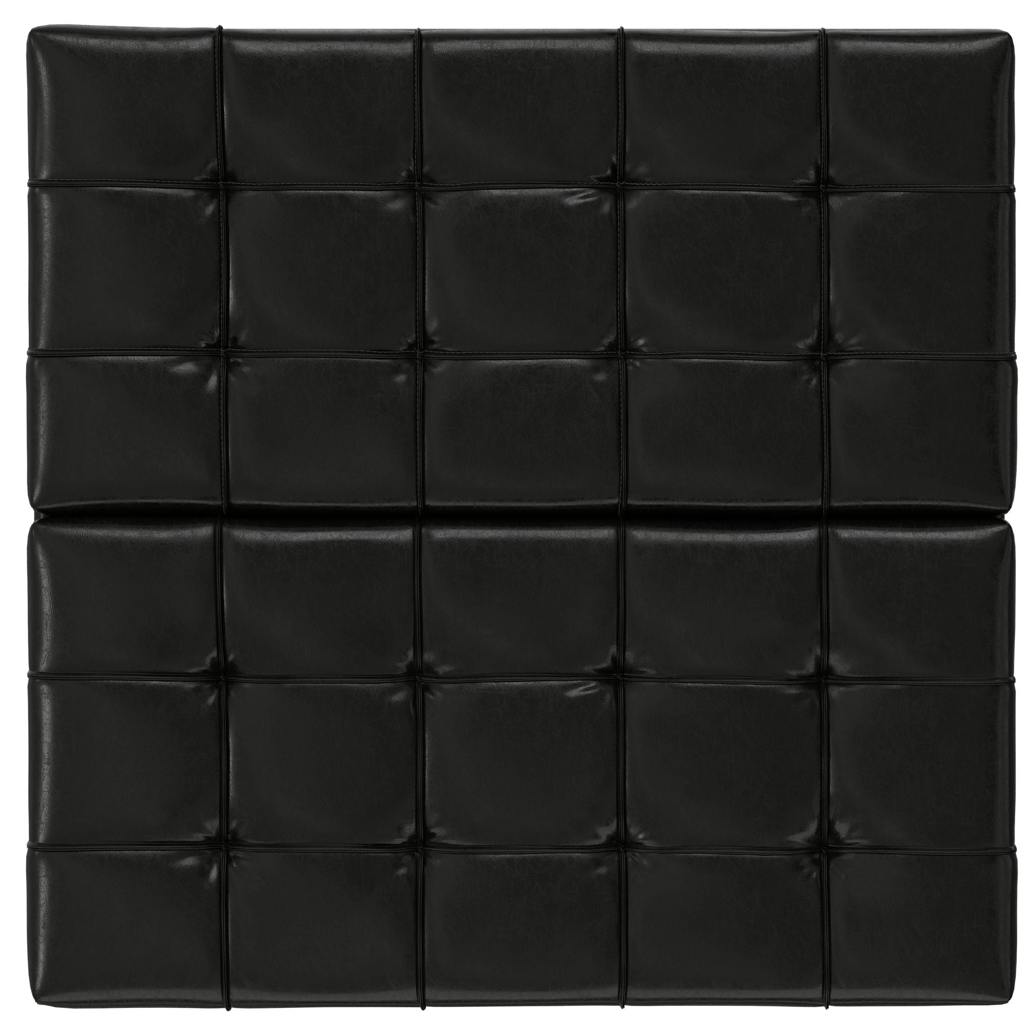 Harrison - Large Square Coffee Table Storage Ottoman - Black