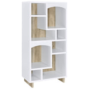 Coaster Fine Furniture Dalton - 6-Shelf Bookcase - White And Distressed Pine | Meri Furniture