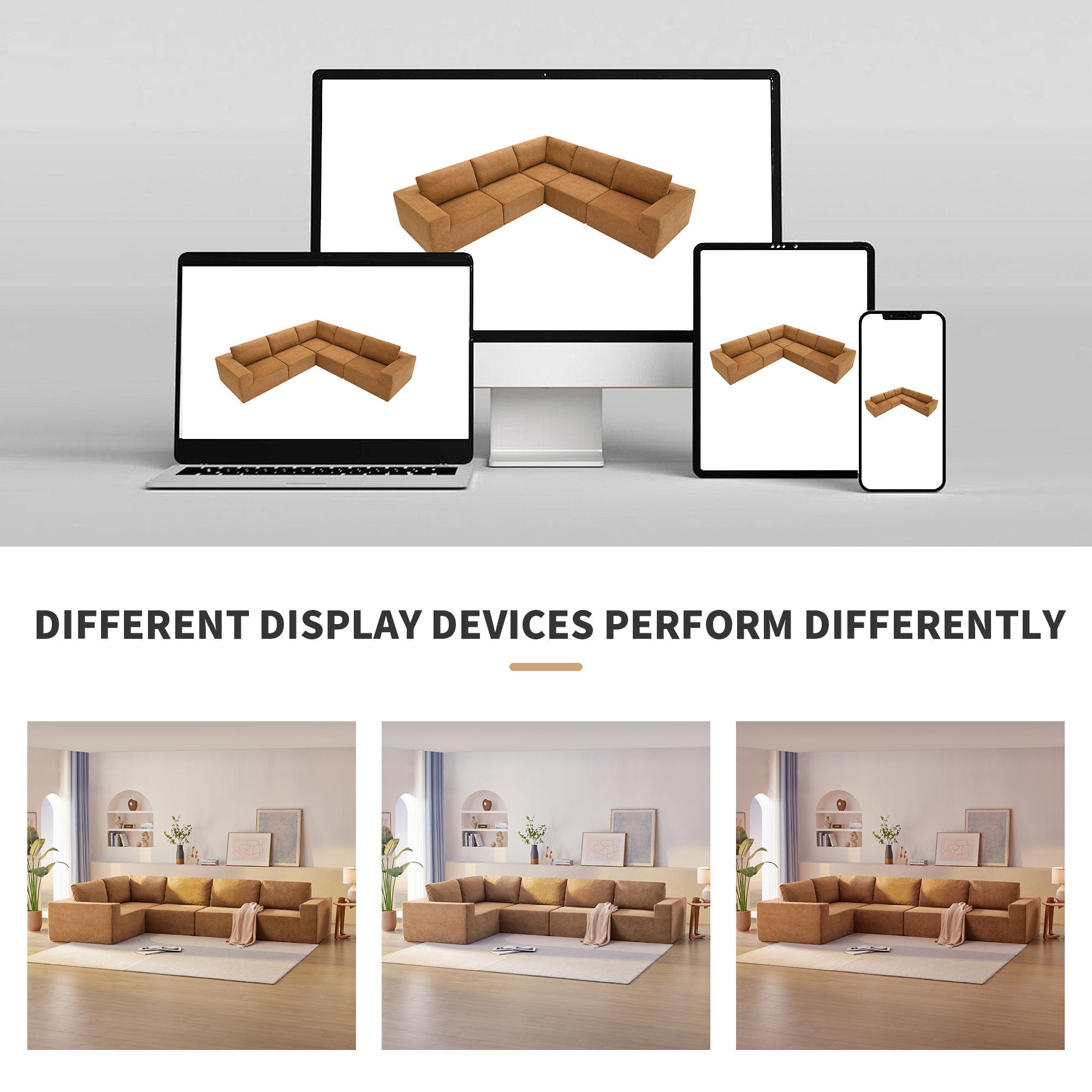 Modular Sectional With Wide Seat Free Combination L Shaped Couch Set Cloud Upholstered Minimalist Boneless Sofa