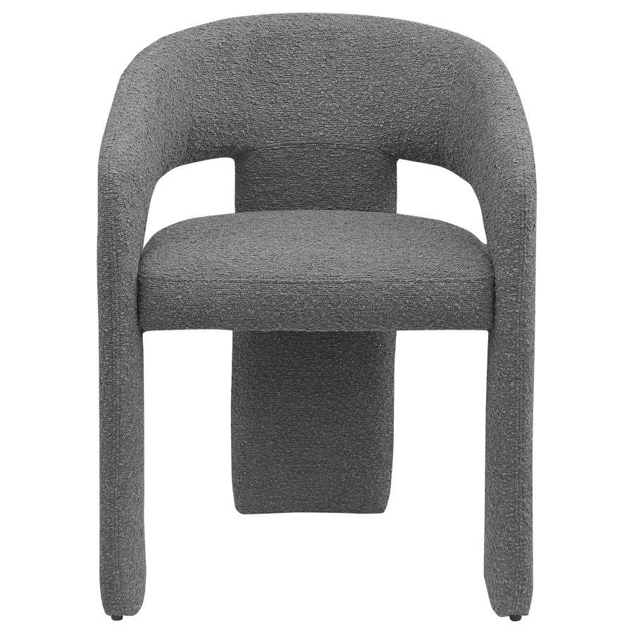 Coaster Fine Furniture Eudora - Boucle Upholstered Dining Arm Chair - Gray | Meri Furniture