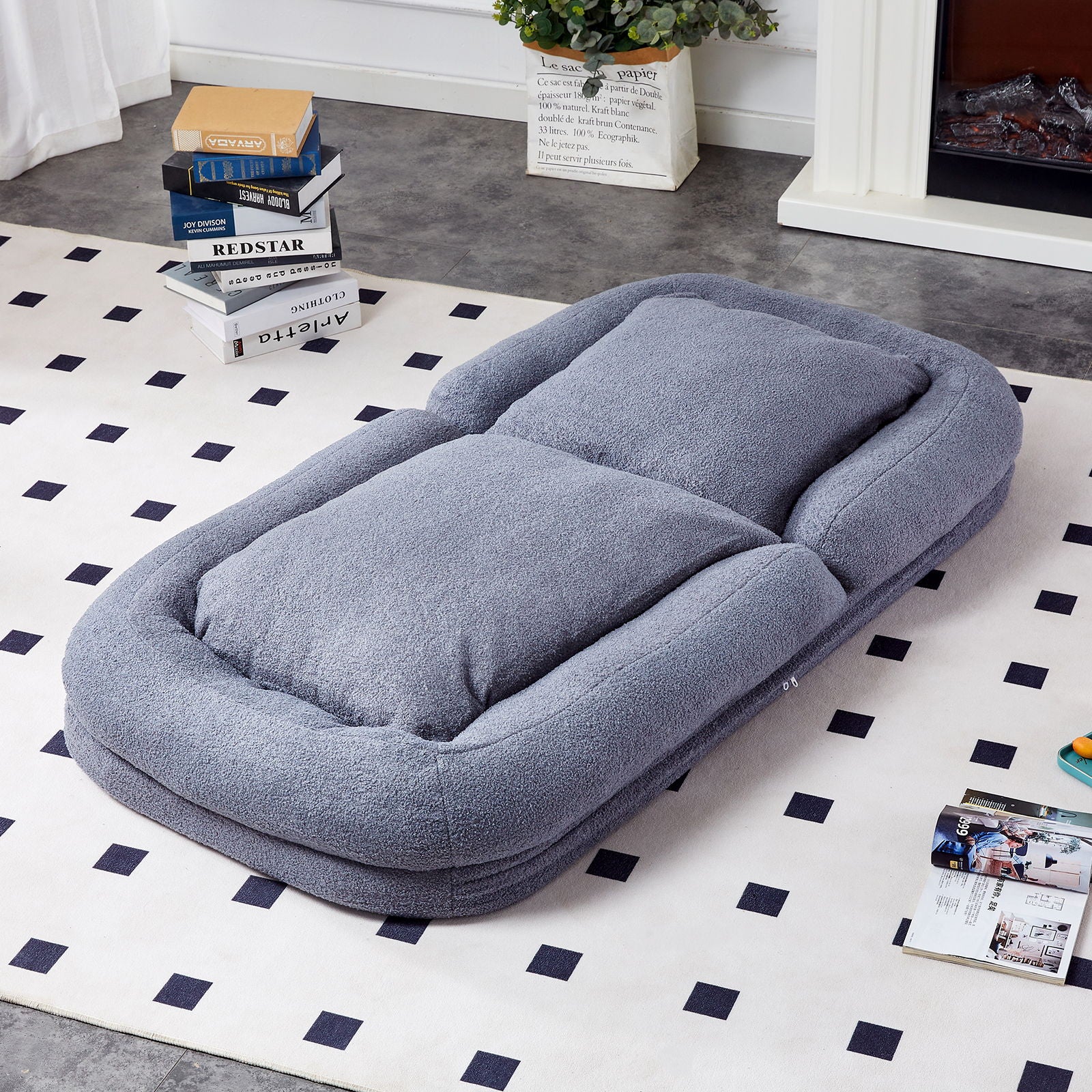 Contemporary Folding Sofa Chair With 5 Adjustable Positions For Gaming, Meditation, And Relaxation