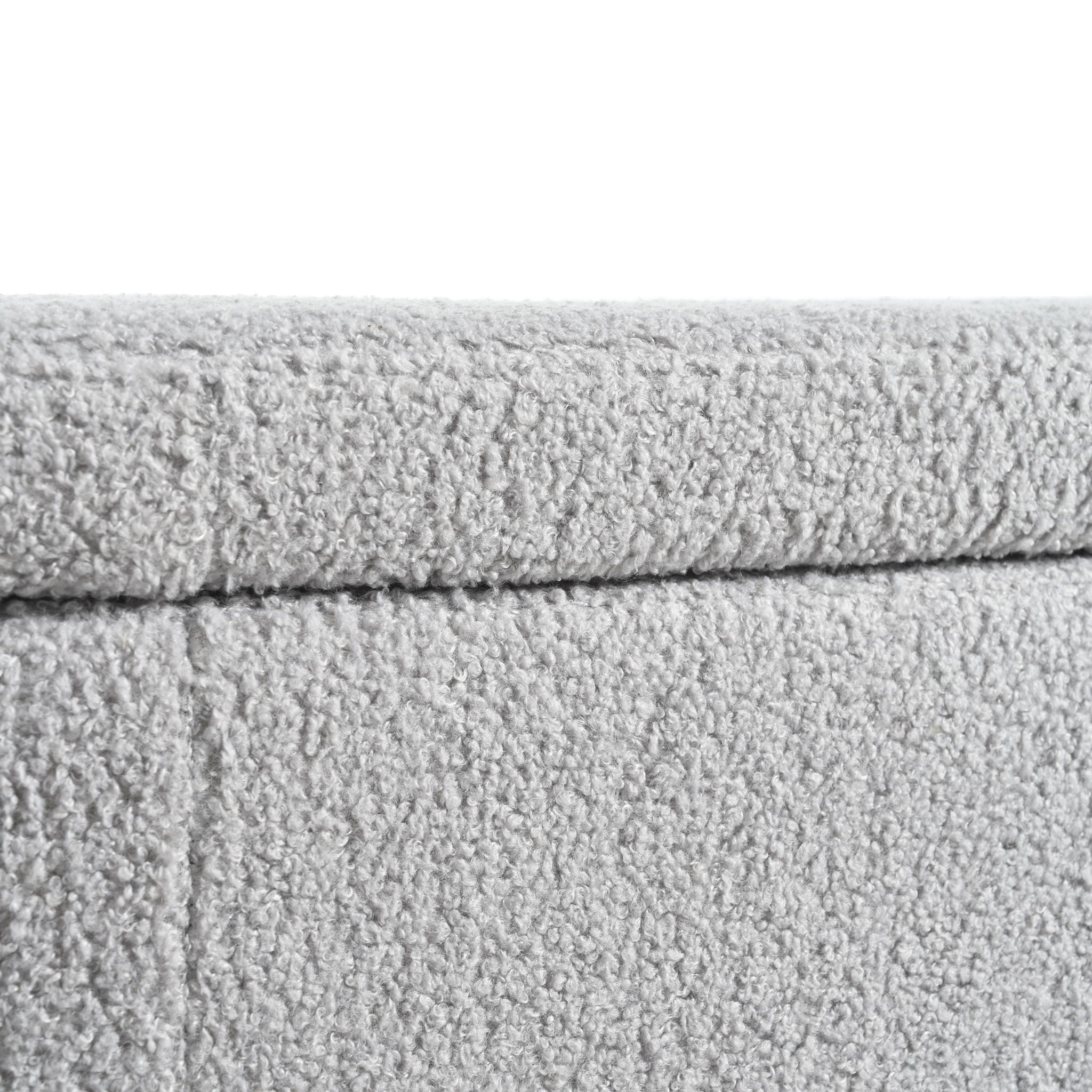 Upholstered Oval Storage Bench For Living Room