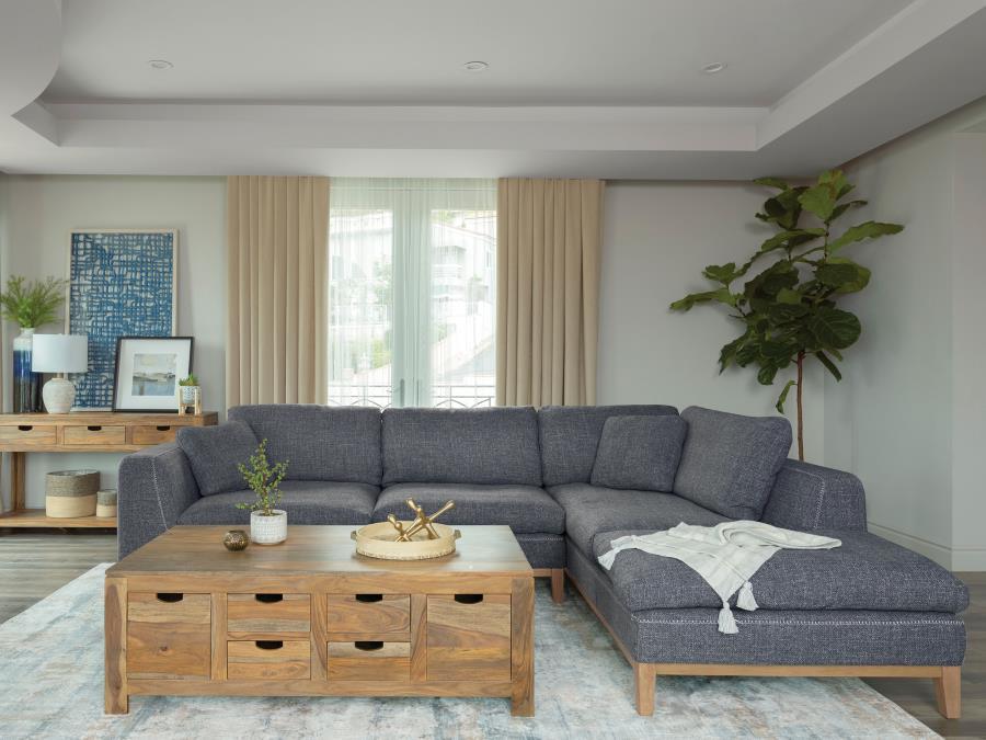 Coaster Fine Furniture Persia - Upholstered Track Arm Sectional Sofa - Gray | Meri Furniture