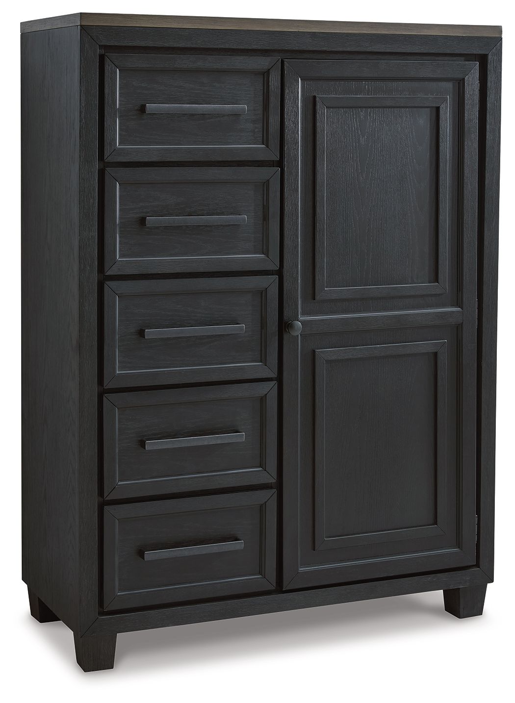 Signature Design by Ashley® Foyland - Black / Brown - Door Chest | Meri Furniture