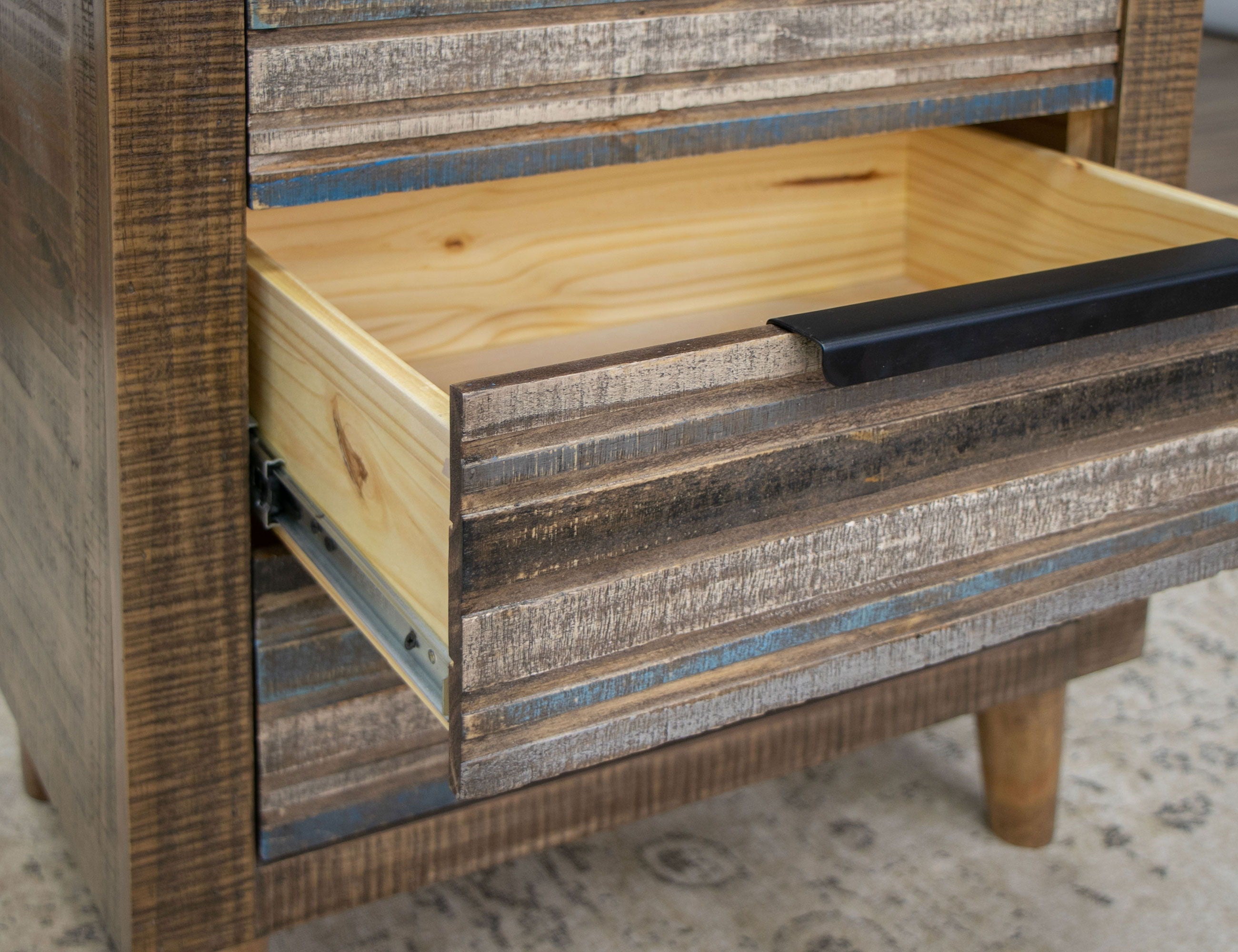 International Furniture Direct Tiza - Bookcase - Peanut Brown/ Chalk Colors | Meri Furniture