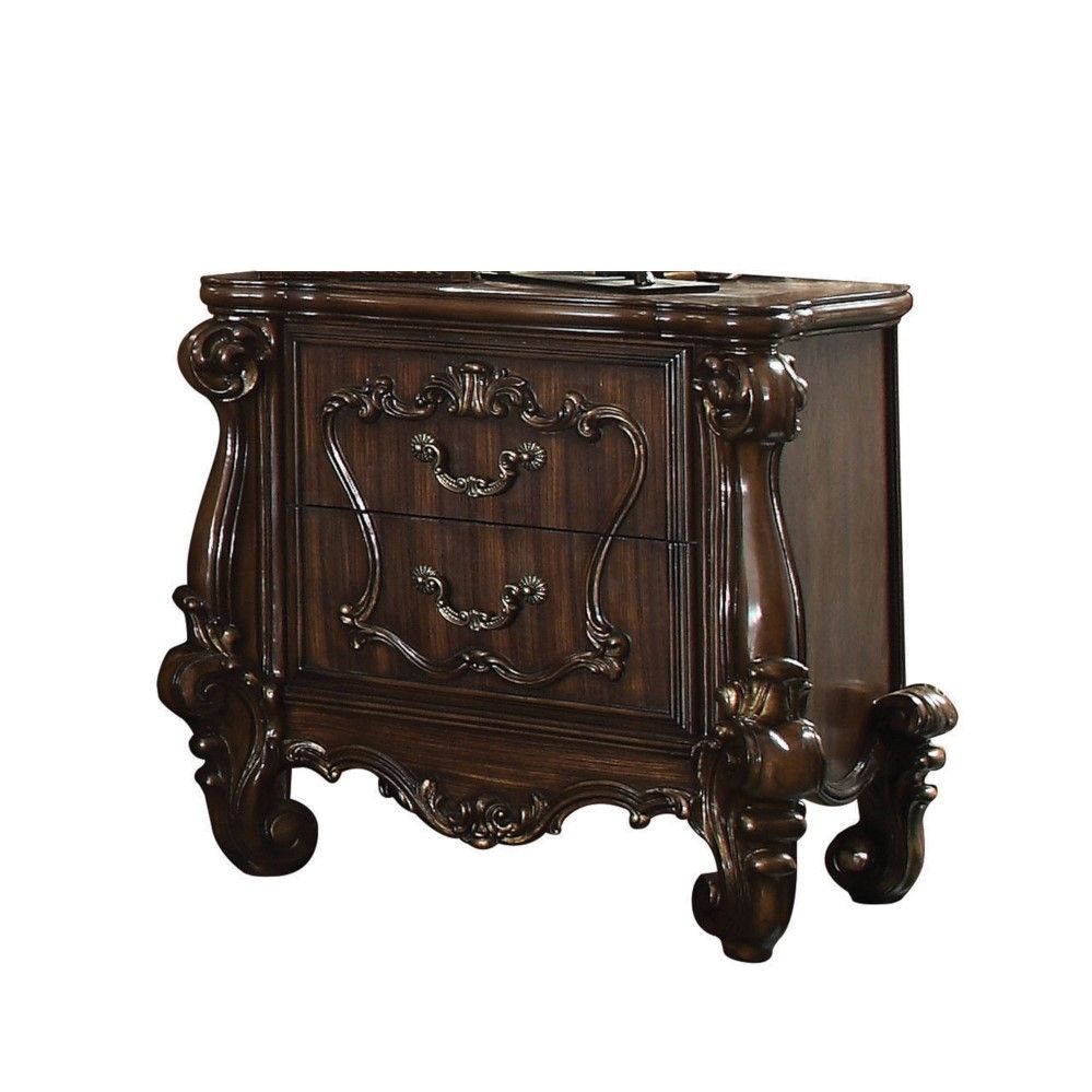 ACME The Versailles nightstand is the perfect accent to create the style of royalty your bedroom has been needing. | Meri Furniture