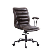 ACME Zooey - Executive Office Chair - Distress Chocolate Top Grain Leather | Meri Furniture