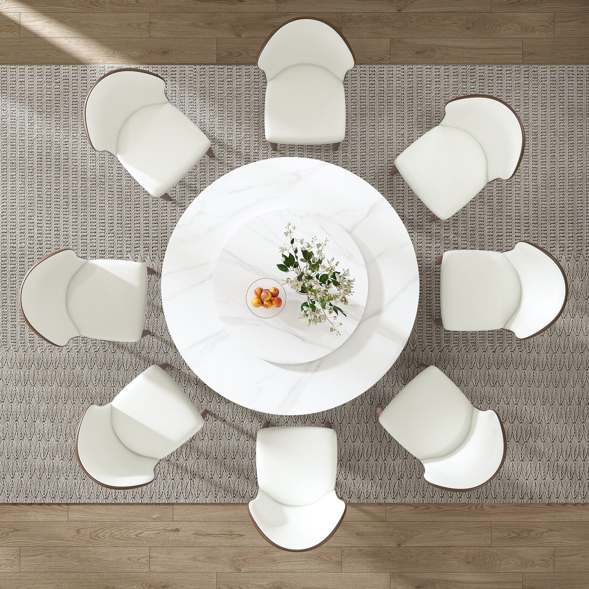 Table With Rotating Tray Scratch & Heat For Kitchen & Restaurant(Table Only - White