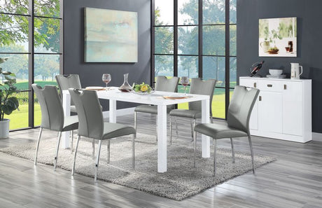 ACME Pagan - Dining Table - White High Gloss Finish | Meri Furniture
