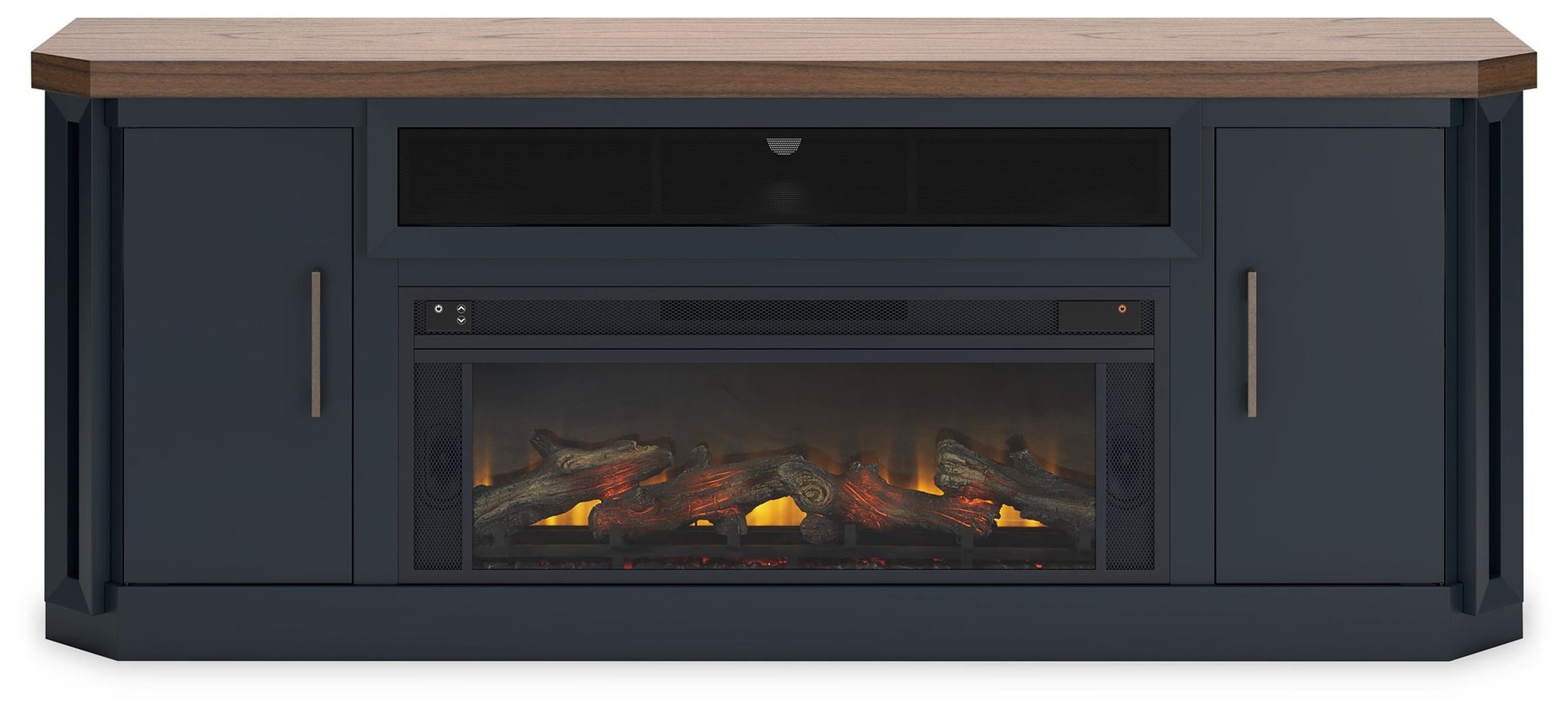 Signature Design by Ashley® Landocken - Two-tone - 83" TV Stand With Electric Fireplace | Meri Furniture
