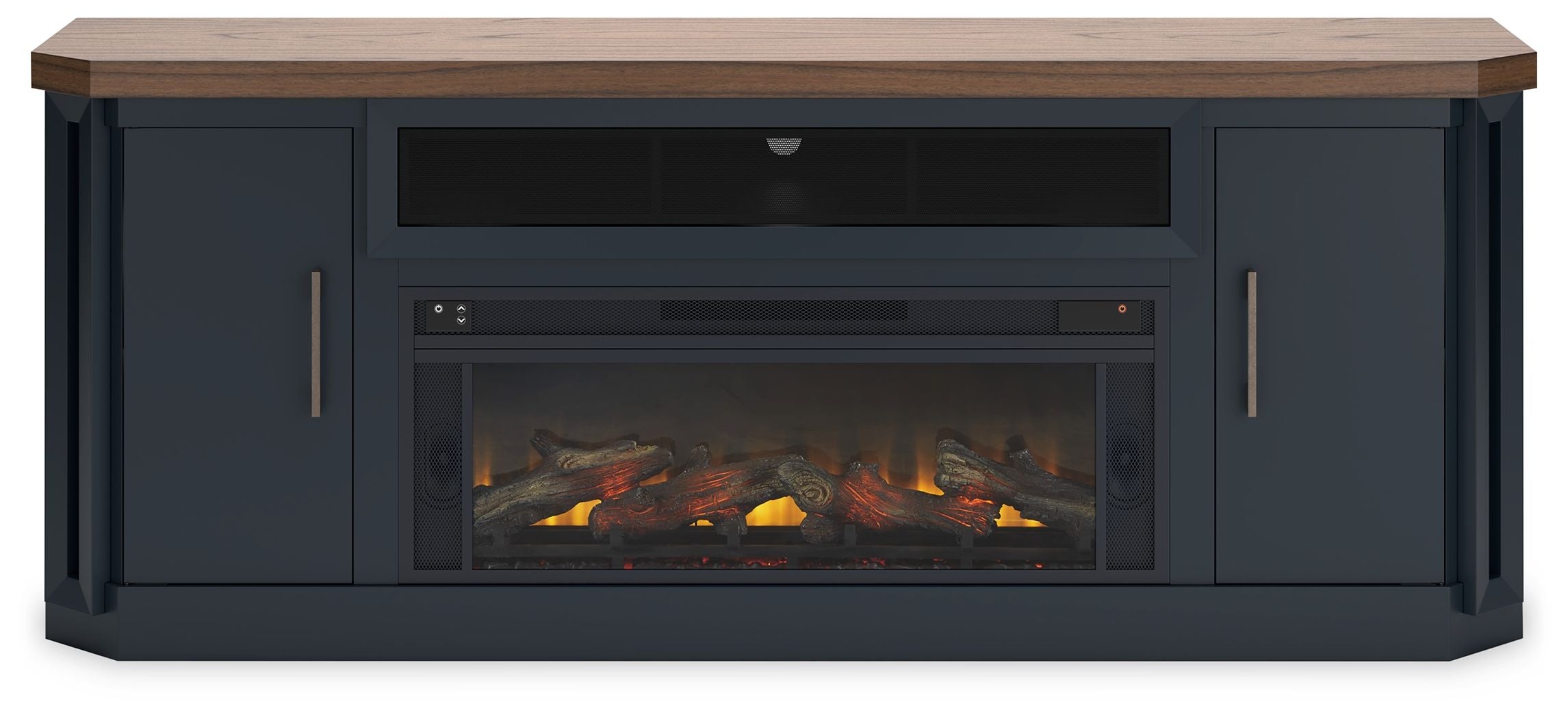 Signature Design by Ashley® Landocken - Two-tone - 83" TV Stand With Electric Fireplace | Meri Furniture