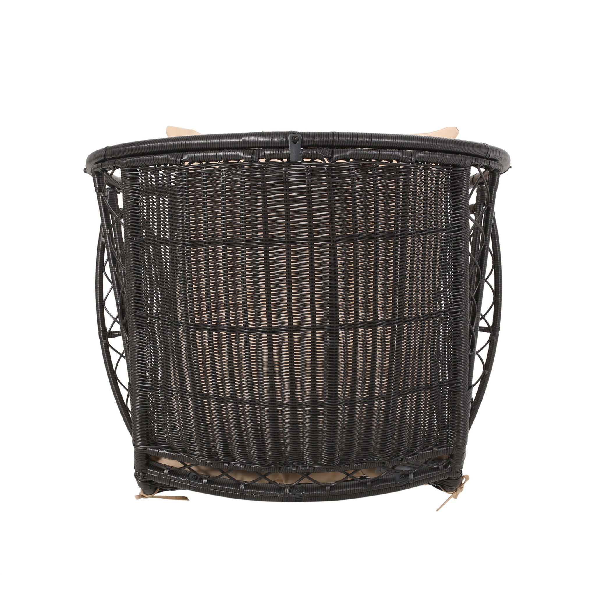 Outdoor Wicker Standing Basket Chair With Cushion