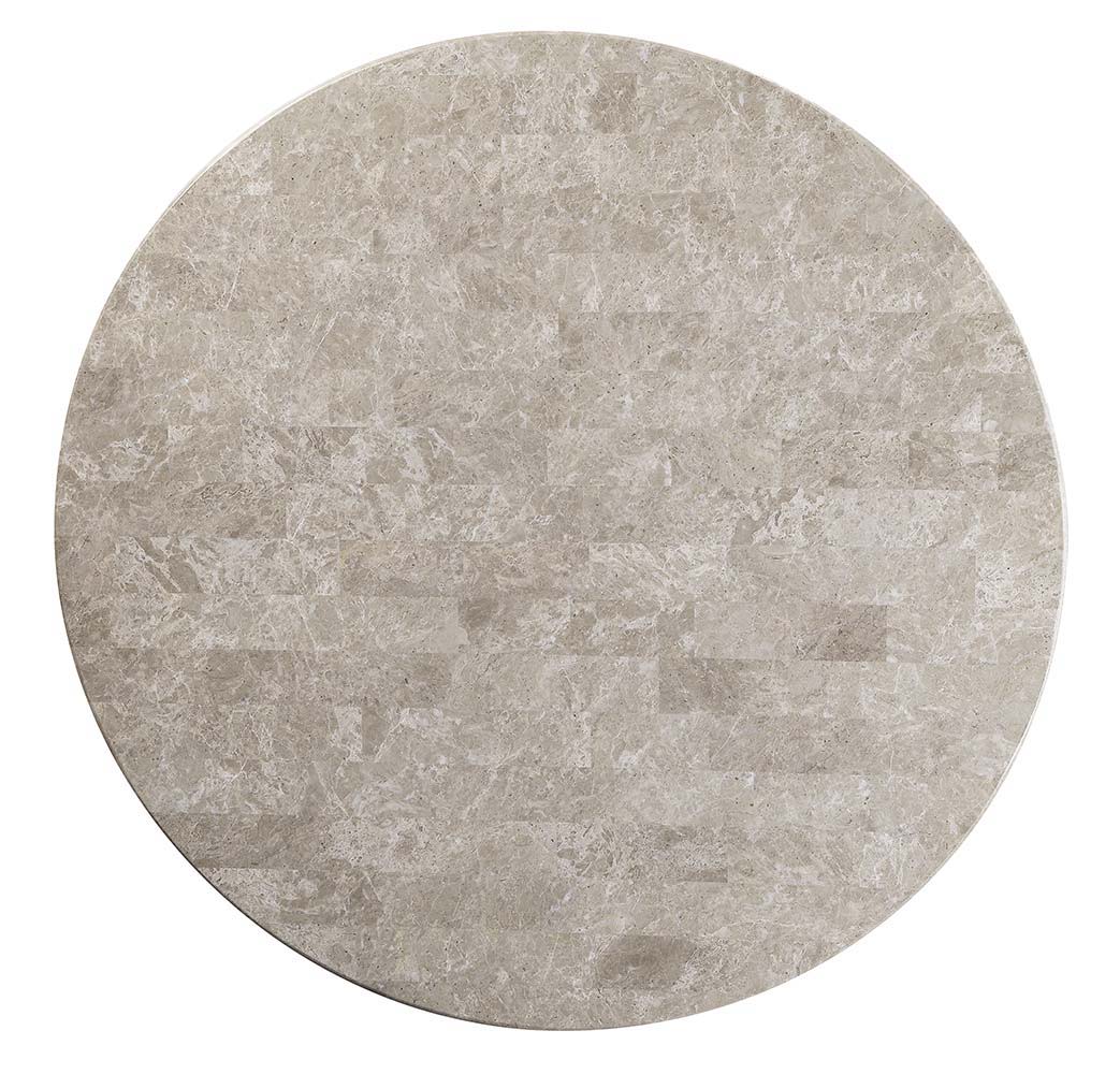 ACME Karsen - Dining Table - Marble & Rustic Oak Finish | Meri Furniture