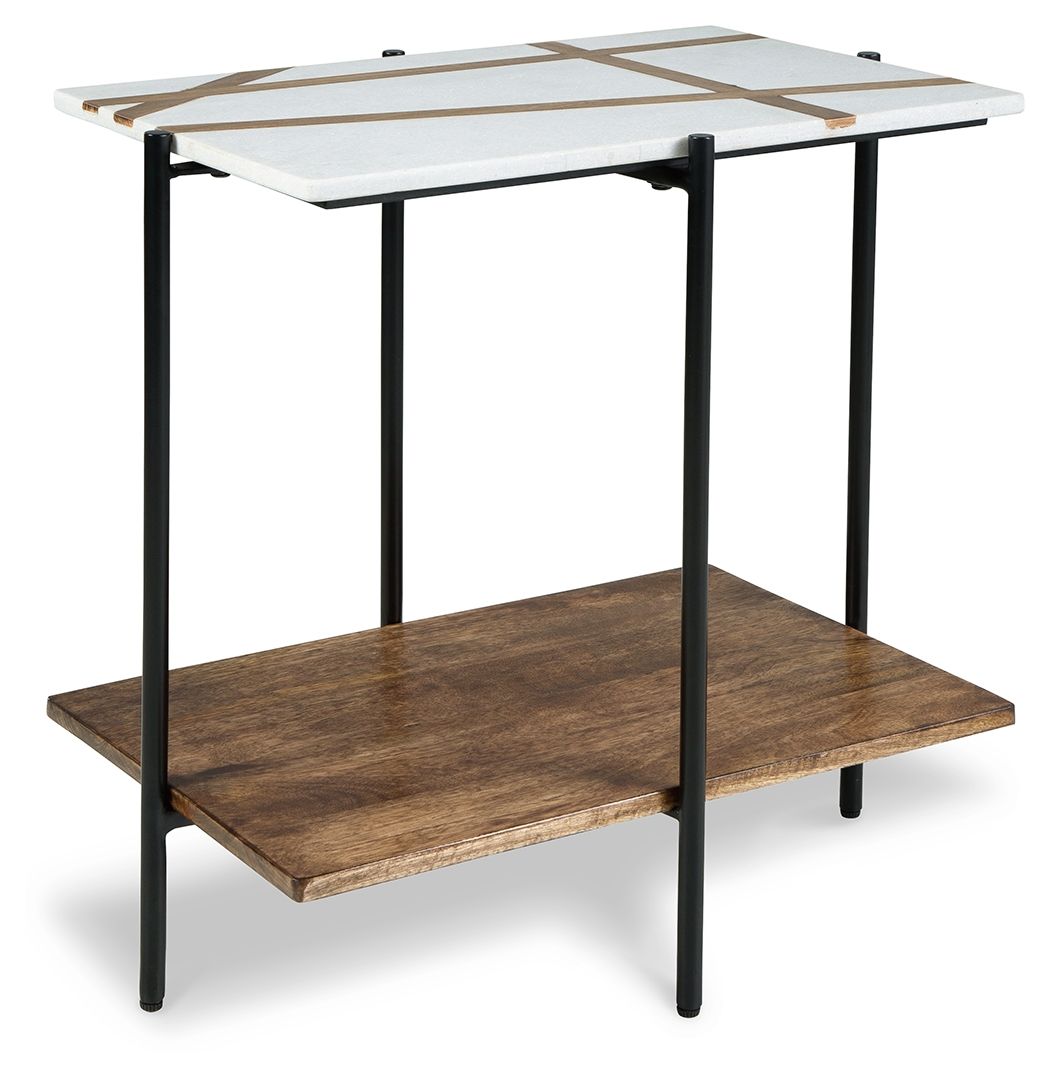 Signature Design by Ashley® Braxmore - White / Light Brown - Accent Table | Meri Furniture