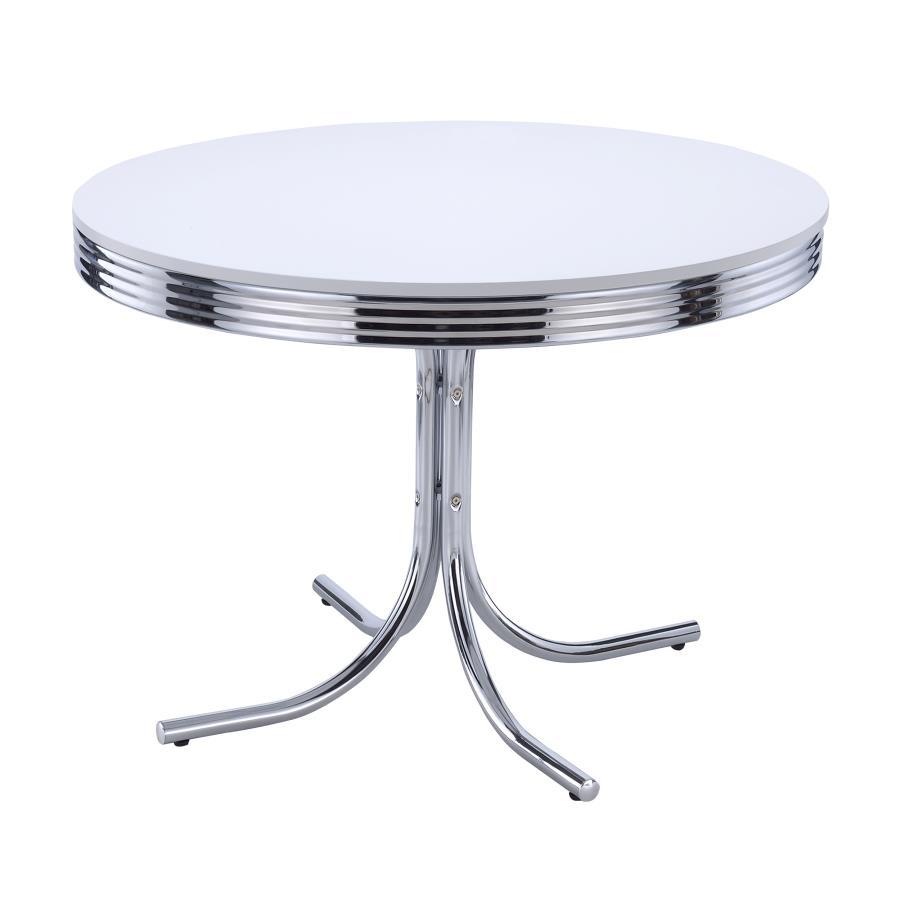 Coaster Fine Furniture Retro - Round Dining Table Set | Meri Furniture