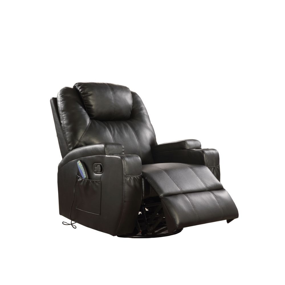 KD Back, Features: Rocker, 360 Swivel Degrees, Power Massage & Cup-Holder • Motion Reclining Function (External Latch Handle).