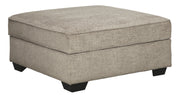 Ashley Furniture Bovarian - Stone - Ottoman With Storage | Meri Furniture