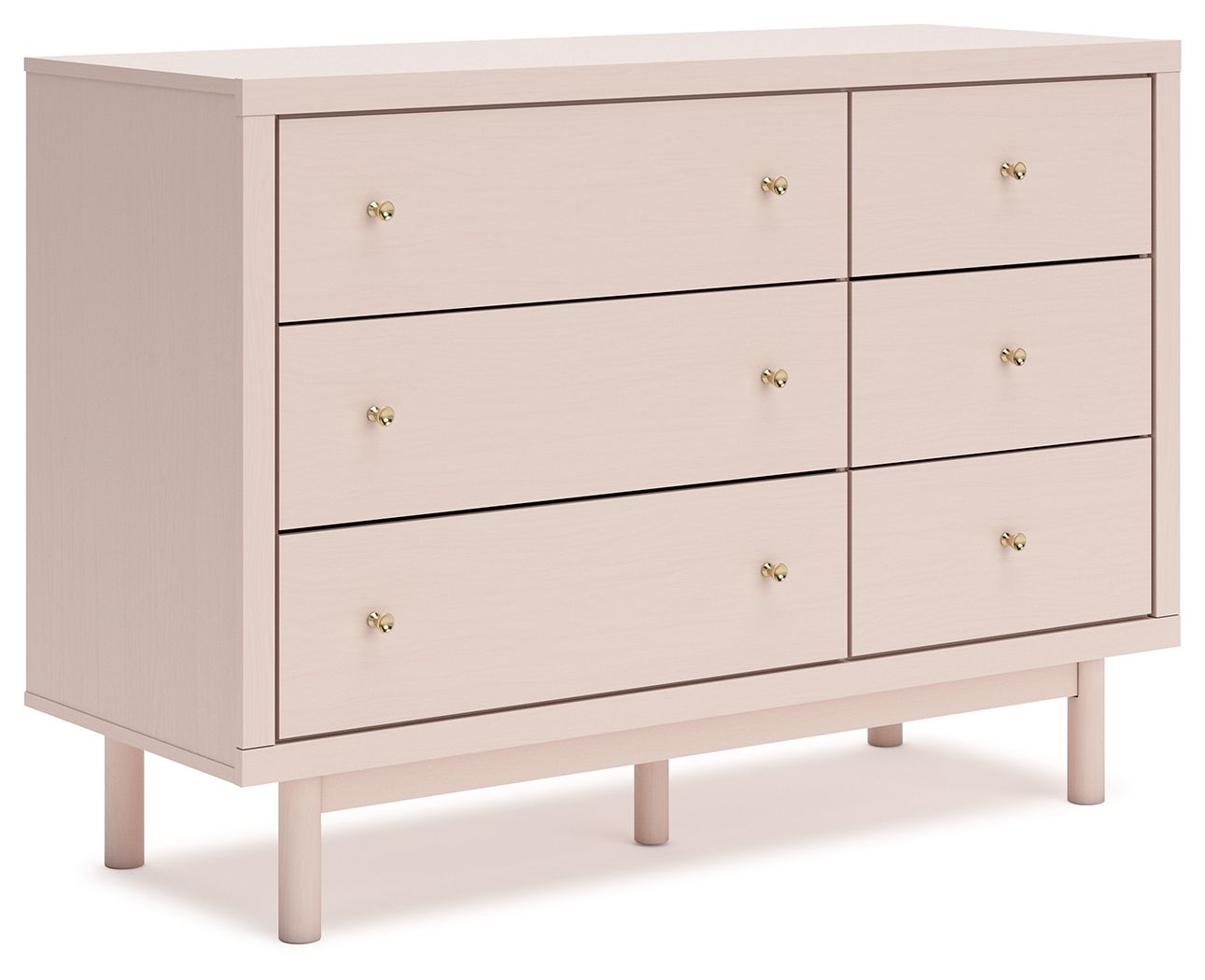 Signature Design by Ashley® Wistenpine - Blush - Six Drawer Dresser | Meri Furniture