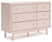 Signature Design by Ashley® Wistenpine - Blush - Six Drawer Dresser | Meri Furniture