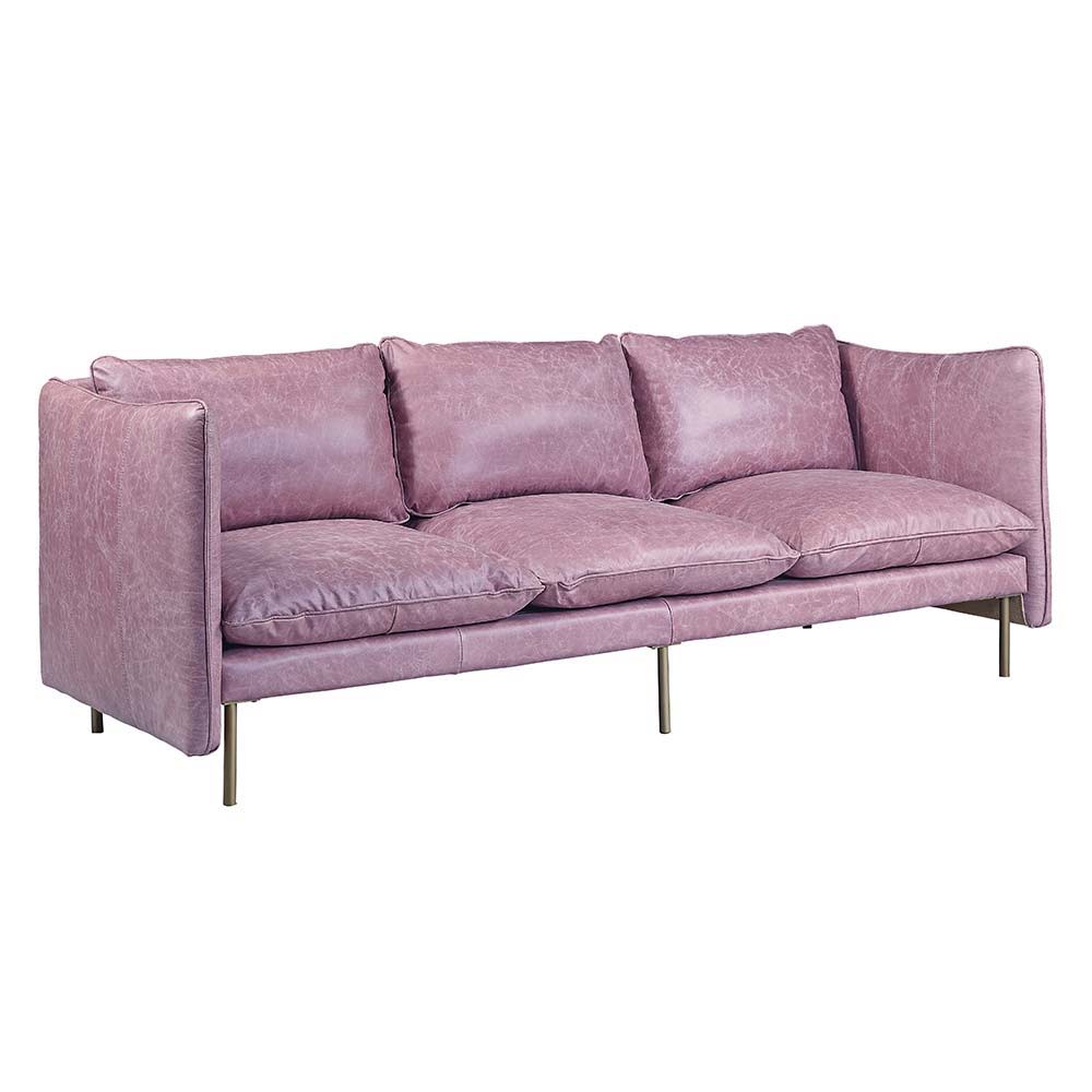 ACME Metis - Sofa - Wisteria - Grain Leather | Meri Furniture
