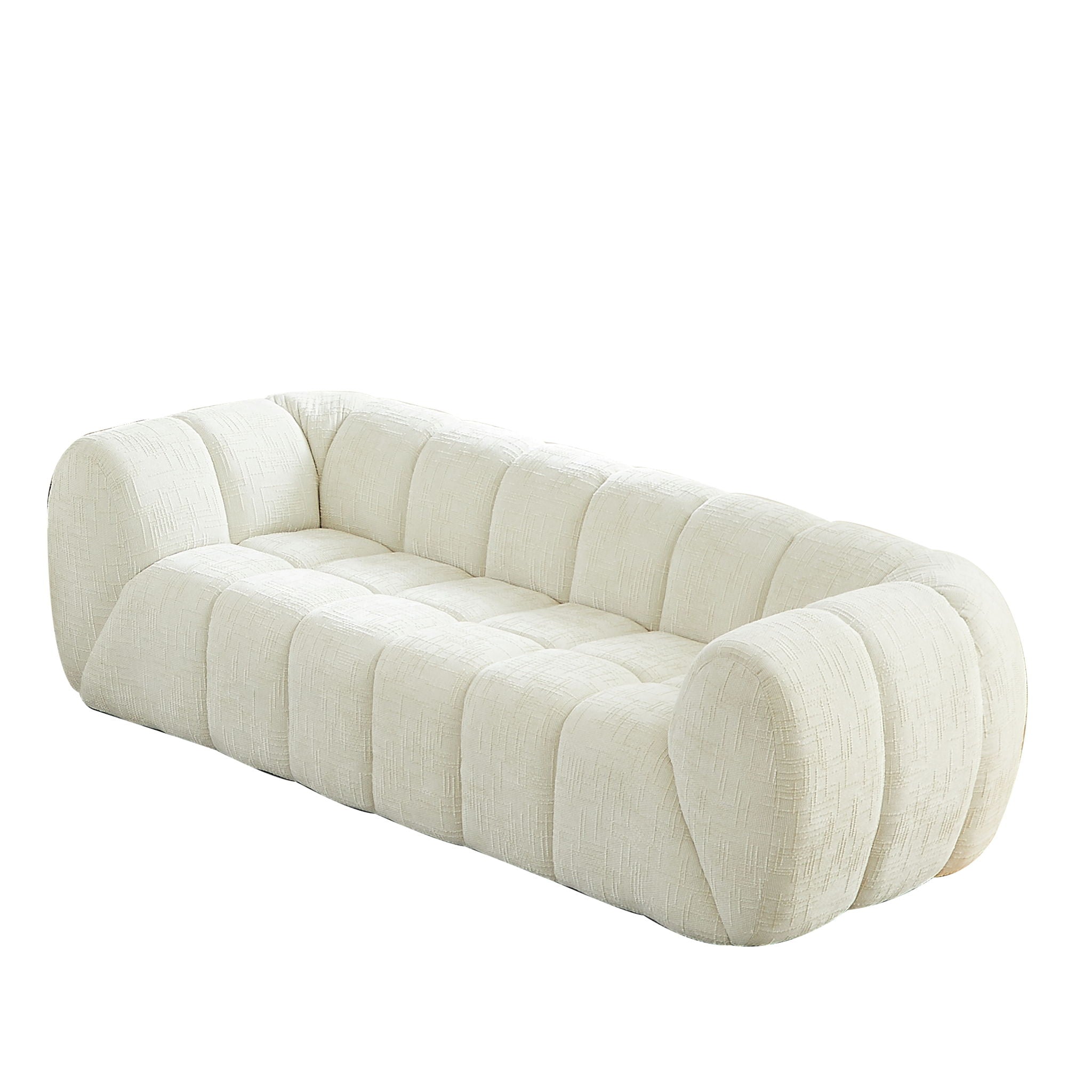 Quilted Cloud Sofa, Three-Seater - Beige