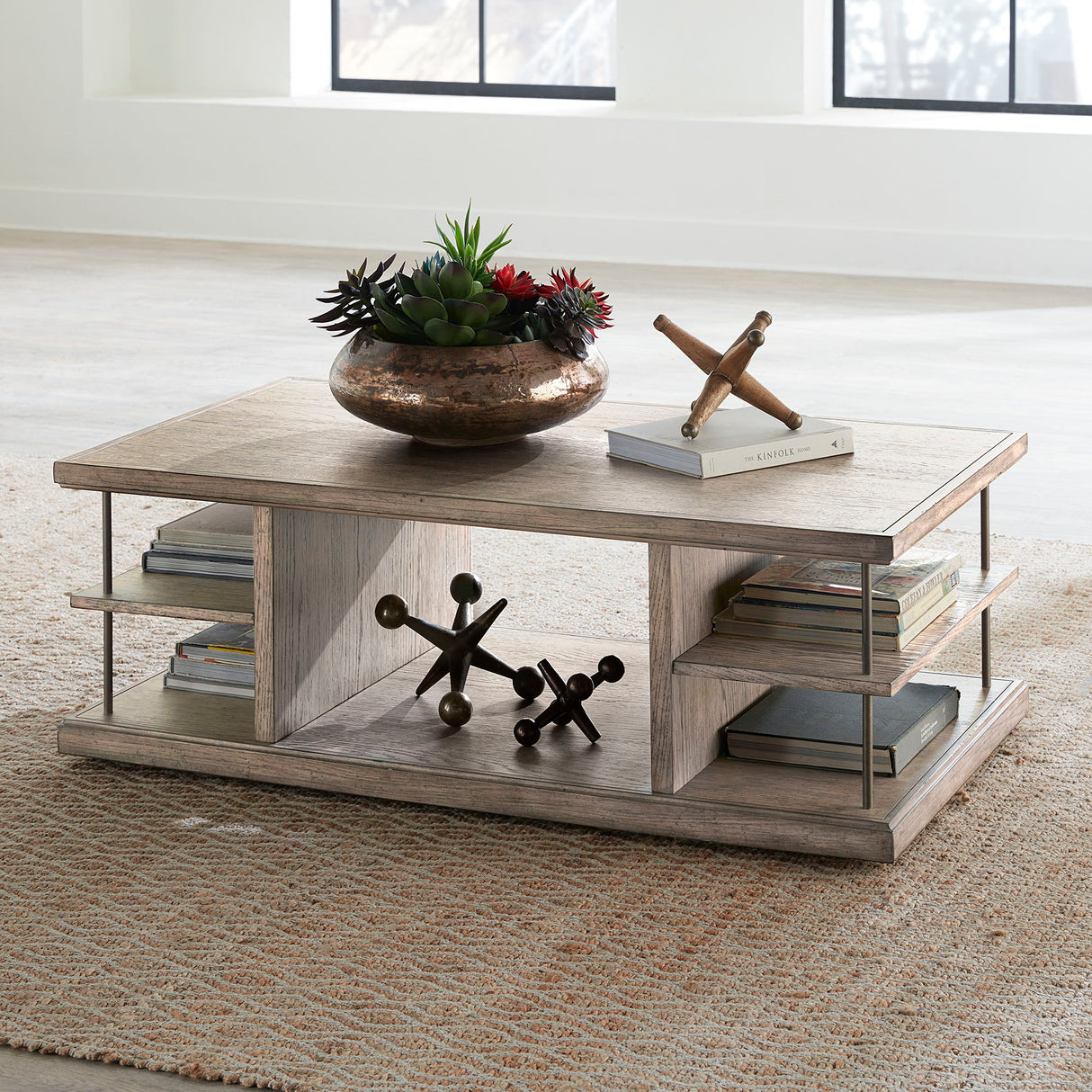 Liberty Furniture City Scape - Cocktail Table - Burnished Beige | Meri Furniture