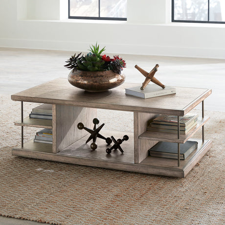 Liberty Furniture City Scape - Cocktail Table - Burnished Beige | Meri Furniture