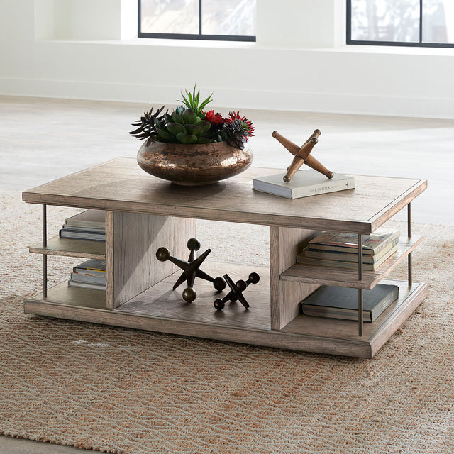 Liberty Furniture City Scape - Cocktail Table - Burnished Beige | Meri Furniture