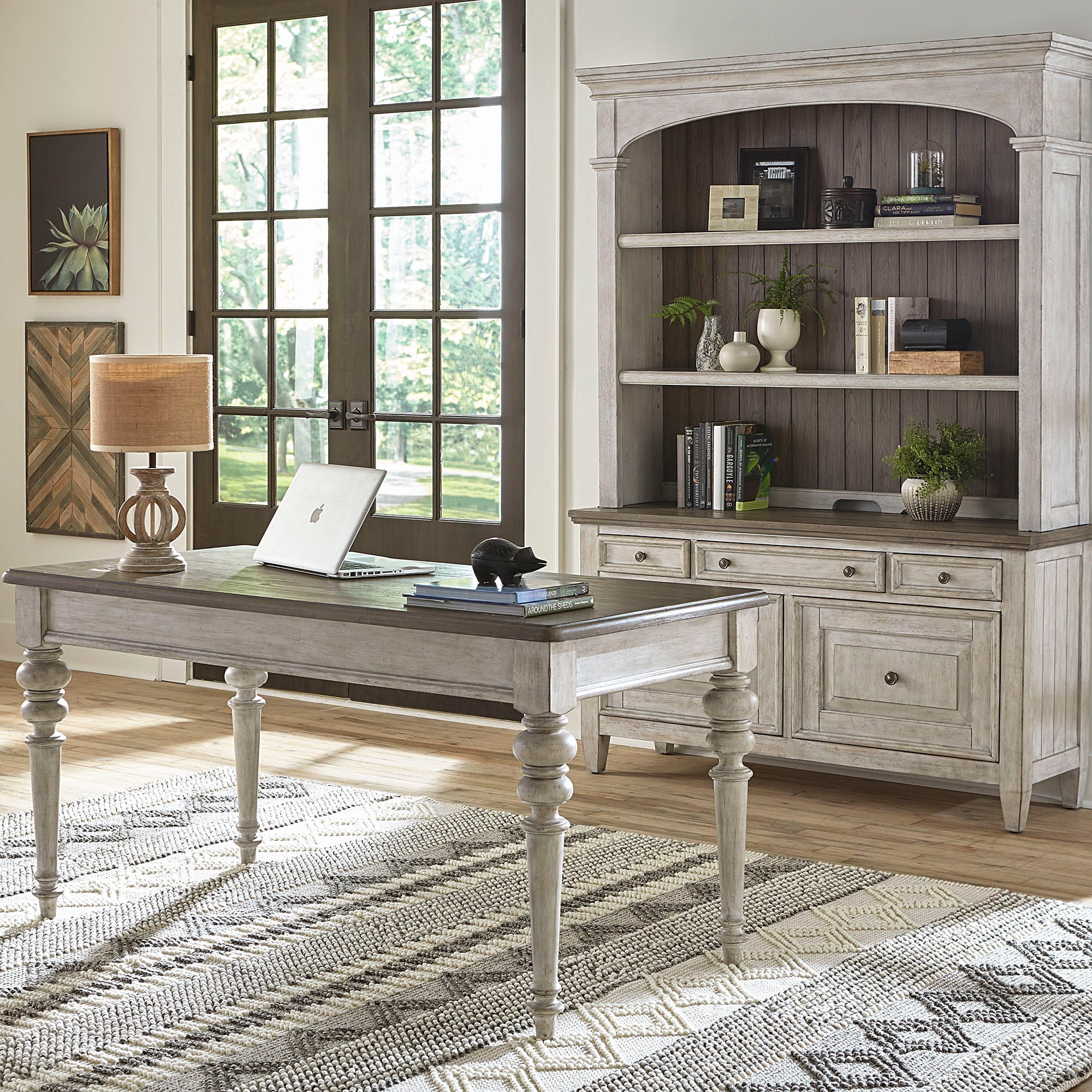 Liberty Furniture Heartland - Complete Desk Set - White | Meri Furniture