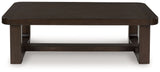 Breckington - Dark Brown - Rectangular Cocktail Table