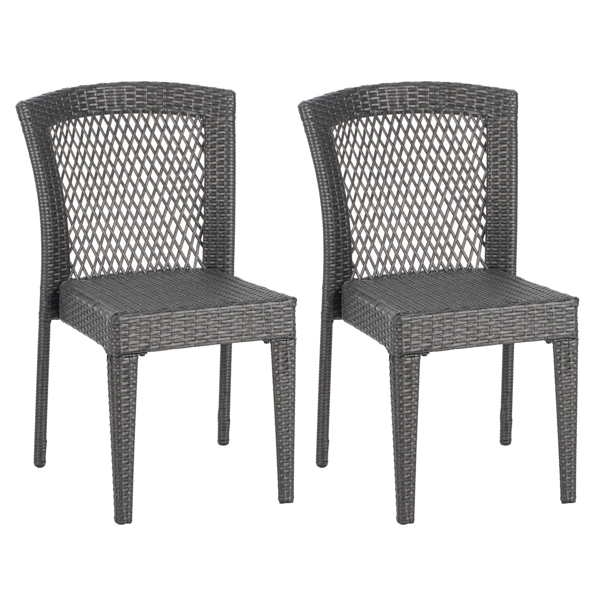 Farley - Stacking Sidechair (Set of 2) With Open Backrests - Gray