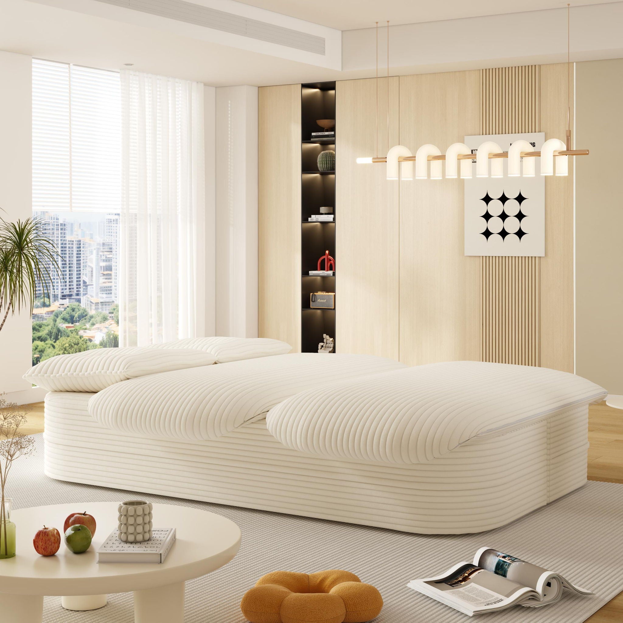 Convertible Floor Sofa Bed With Multi Functional Blanket