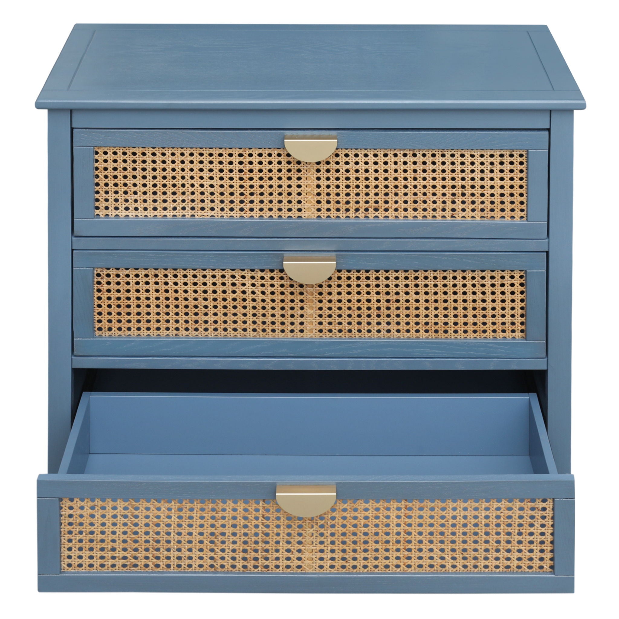 3 Drawer Cabinet, Natural Rattan, American Furniture
