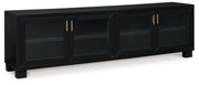 Signature Design by Ashley® Winbardi - Black - Extra Large TV Stand | Meri Furniture