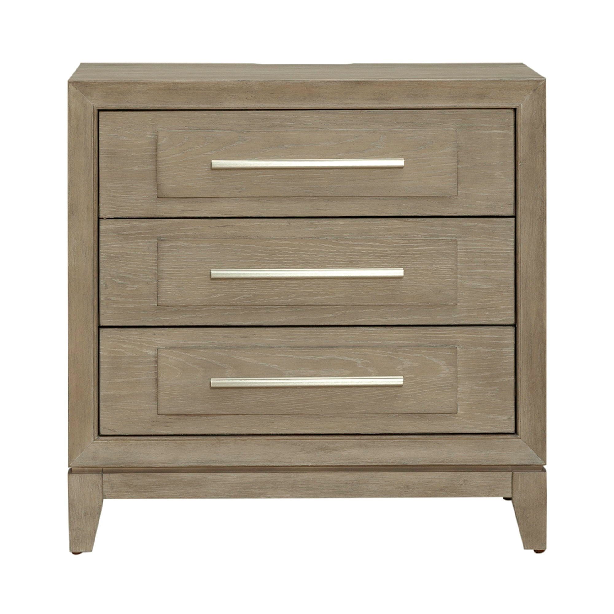 Liberty Furniture Brentwood - 3 Drawer Nightstand With Charging Station - Sandstone | Meri Furniture