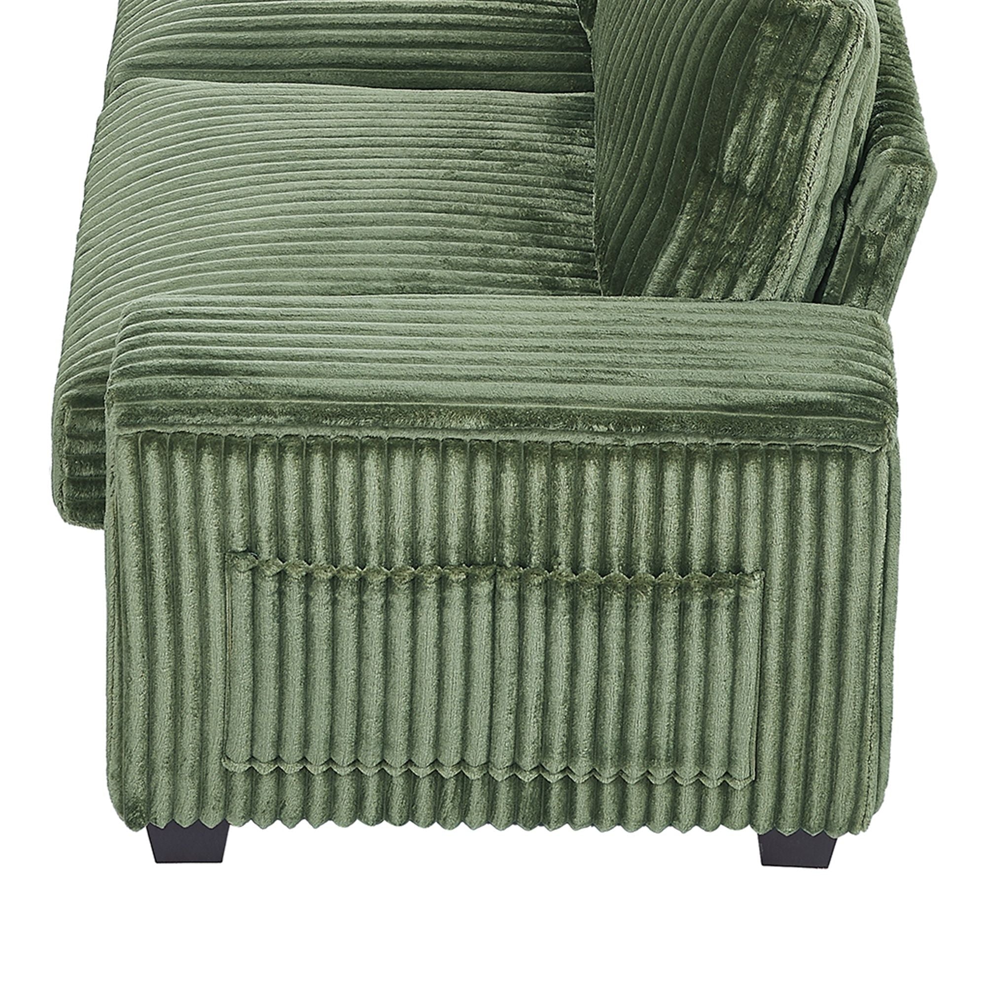 Modern 4 Seater Corduroy Sofa Couch With USB Ports And Hidden Storage