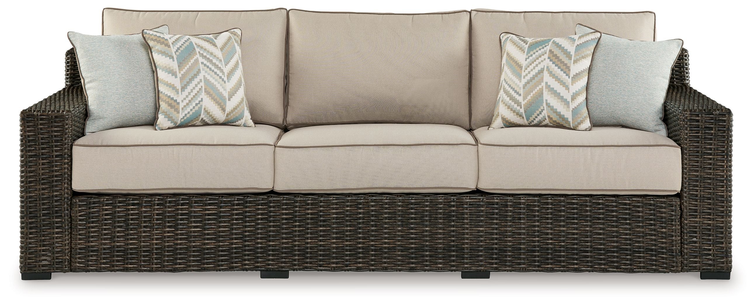 Signature Design by Ashley® Coastline Bay - Brown - Sofa With Cushion | Meri Furniture