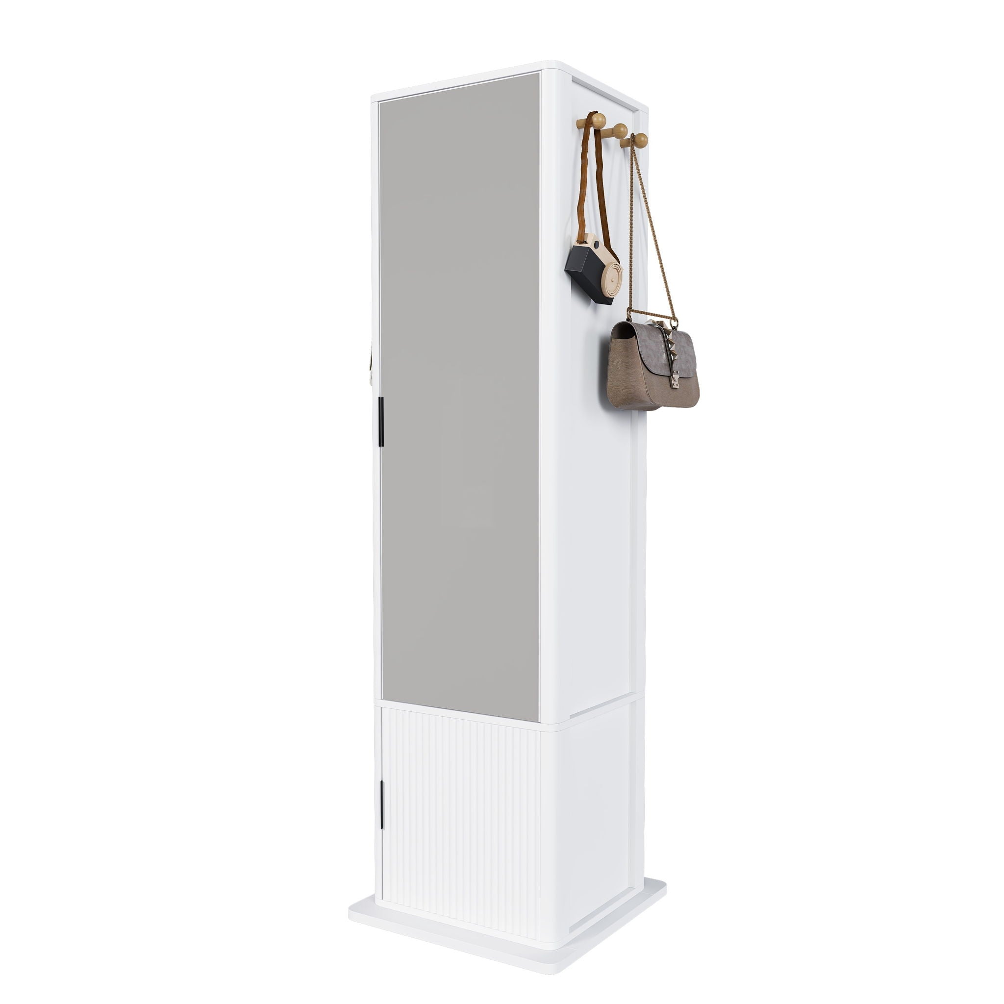 360° Rotating Makeup Cabinet With Full Length Mirror